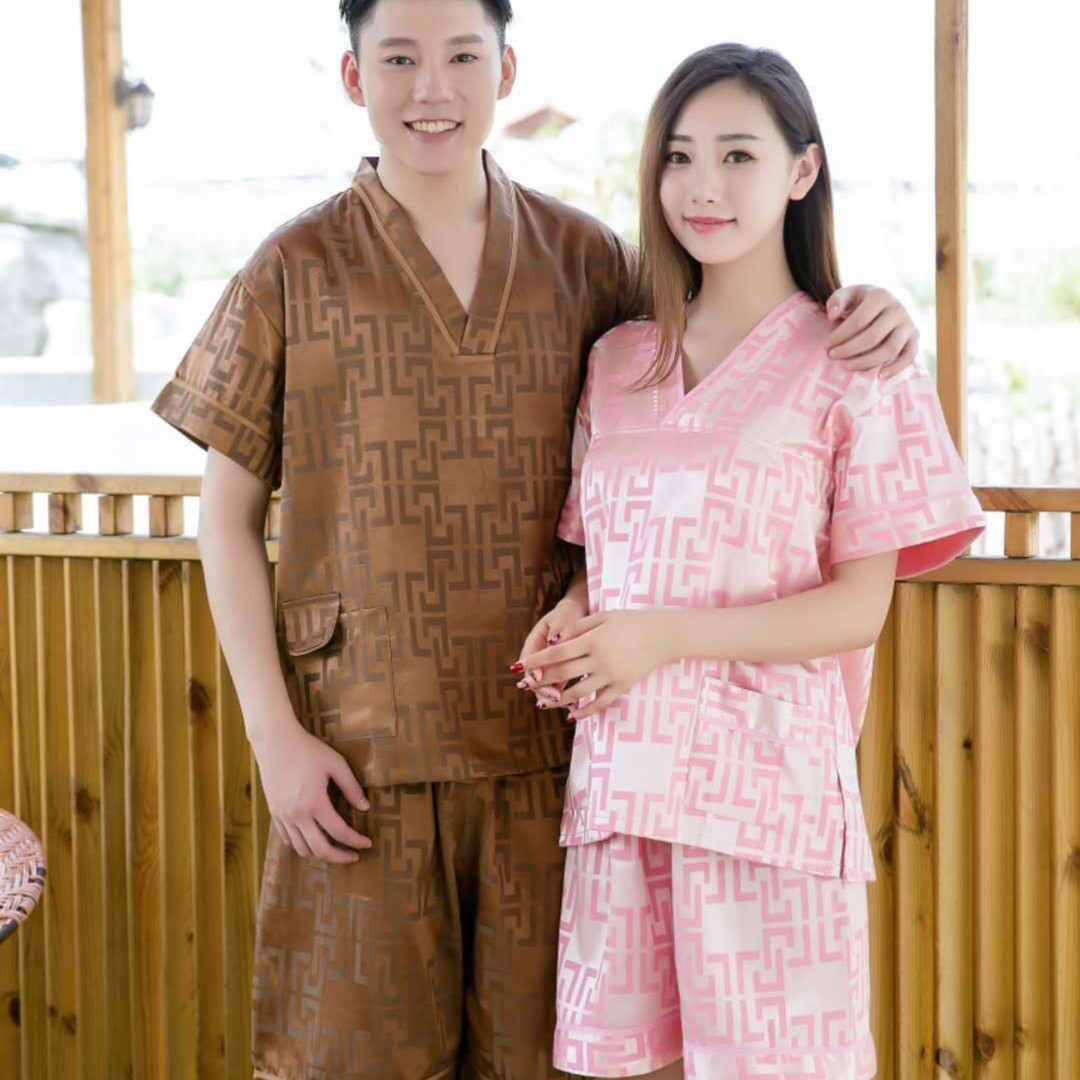 汗蒸服女款休闲家居服温泉度假桑拿汗蒸大码浴服