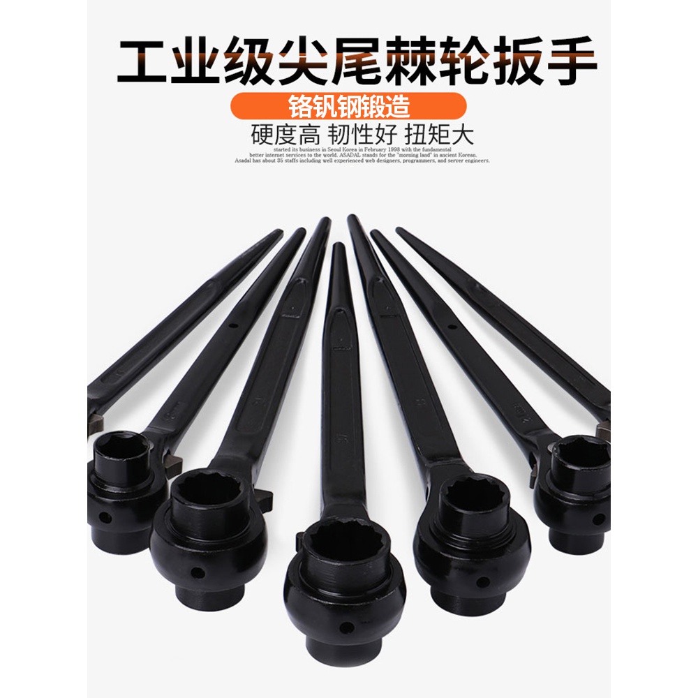 尖尾棘轮扳手双向刺轮多功能荆快速自动梅花套筒工具套装五金荆轮